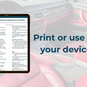 Used Car Checklist.pdf Used Car Inspection Checklist – Avoid Hidden Problems (printable PDF ...