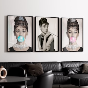 Audrey Hepburn & Brigitte Bardot Pop Art Prints: Hollywood Glam (Set of 3) (Digital Download) 02