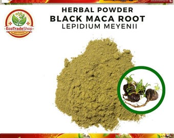 POLVO de raíz de maca negra pura (Lepidium Meyeni Powder - Especias culinarias frescas, naturales, orgánicas y silvestres)