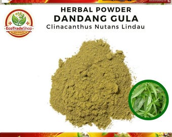 POLVO DE Clinacanthus Nutans lindau PURO (Polvo de Clinacanthus Nutans lindau - Especias culinarias frescas, naturales, orgánicas y silvestres)