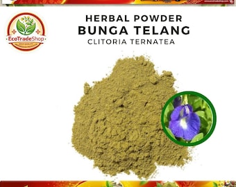 POLVO DE ((Clitoria Ternatea) Hibi) PURO - Especias culinarias frescas, naturales, orgánicas y silvestres
