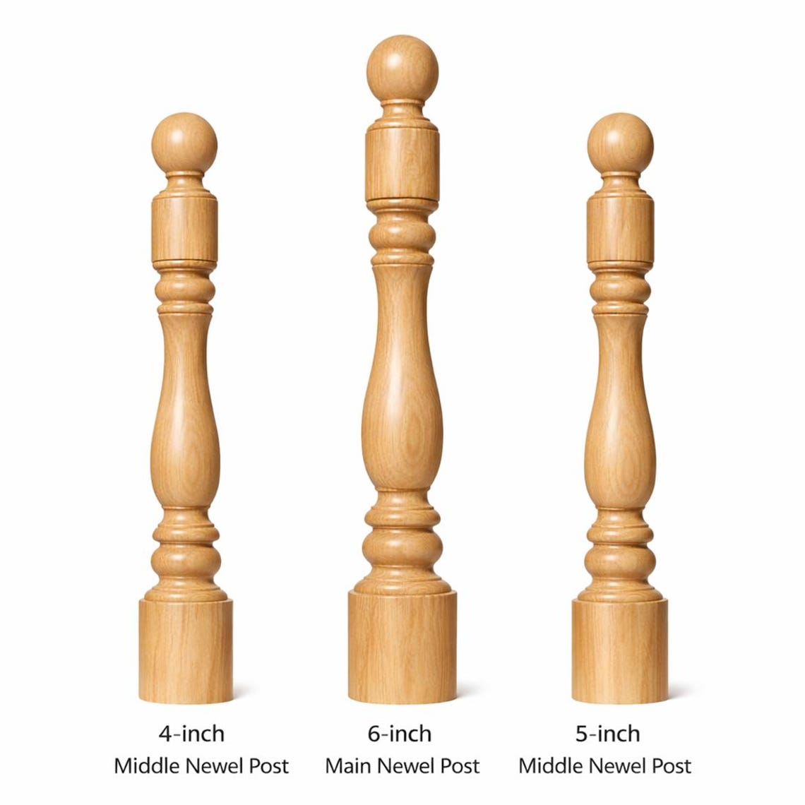 Custom Turned Wooden Newel Post – Round Solid Newels for Stair - Etsy