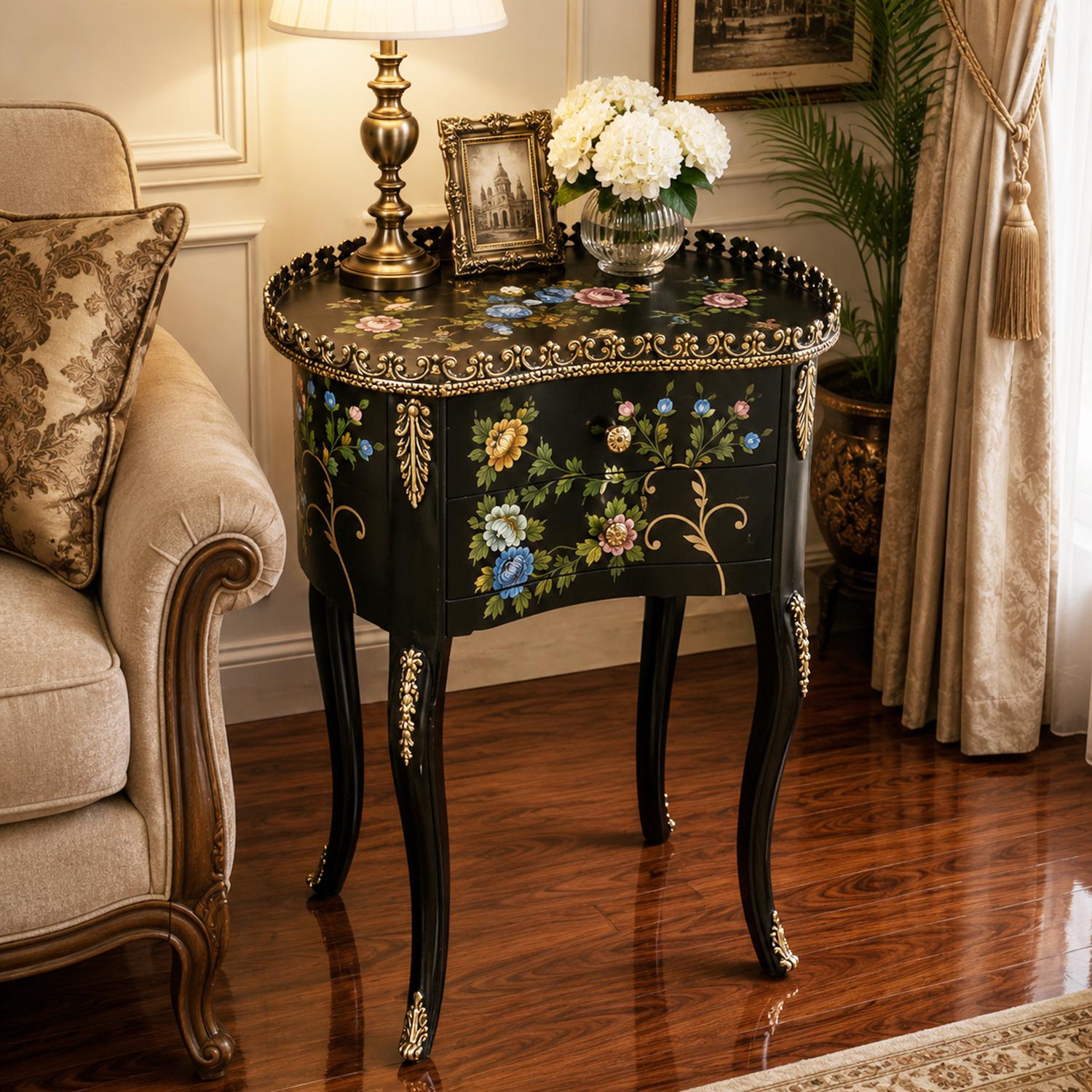 Black French Antique Coffee Table - Etsy