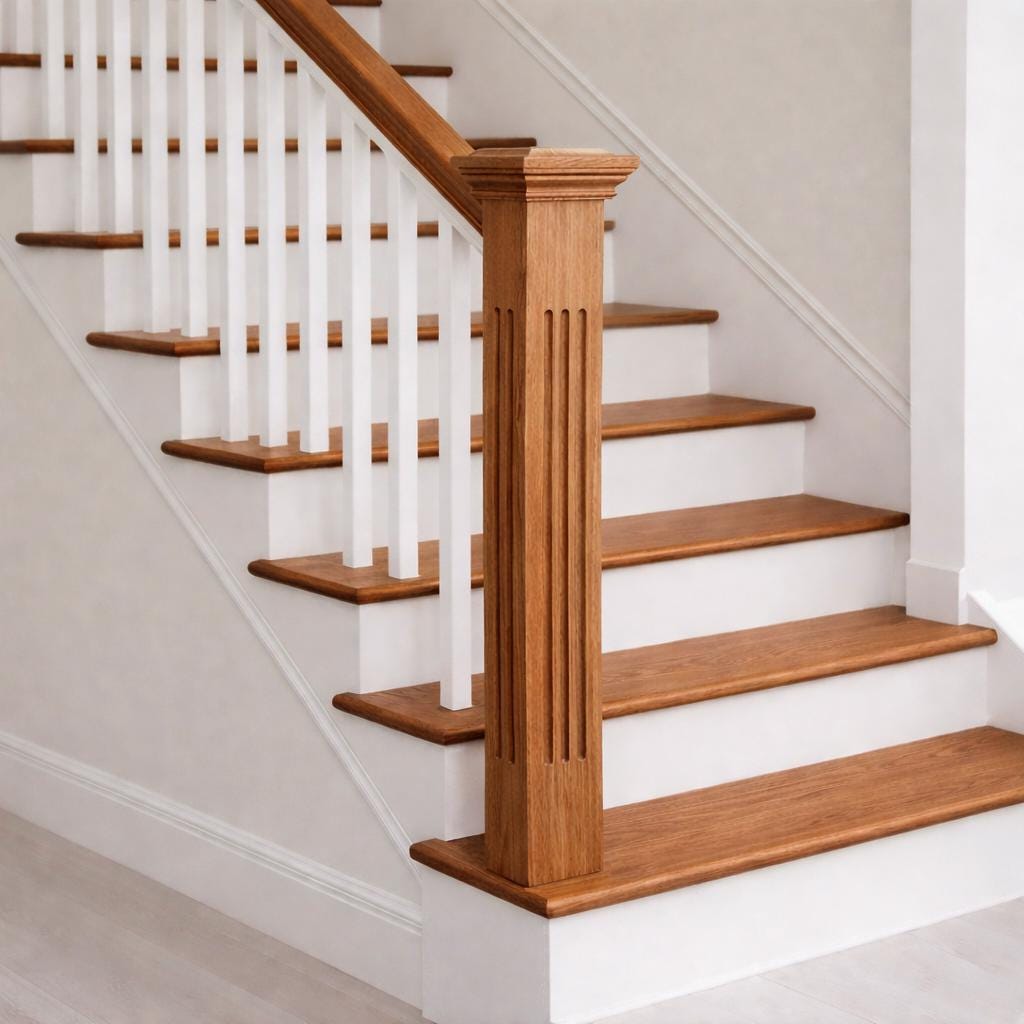 Square Staircase Posts Square Newel Post for Stairs – Custom Staircase Post Wooden Parts - Etsy