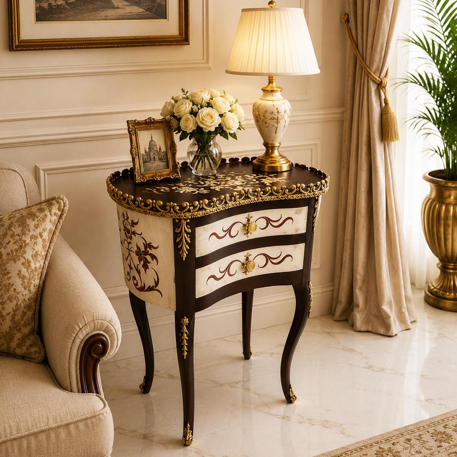 Painted French End Tables - Etsy