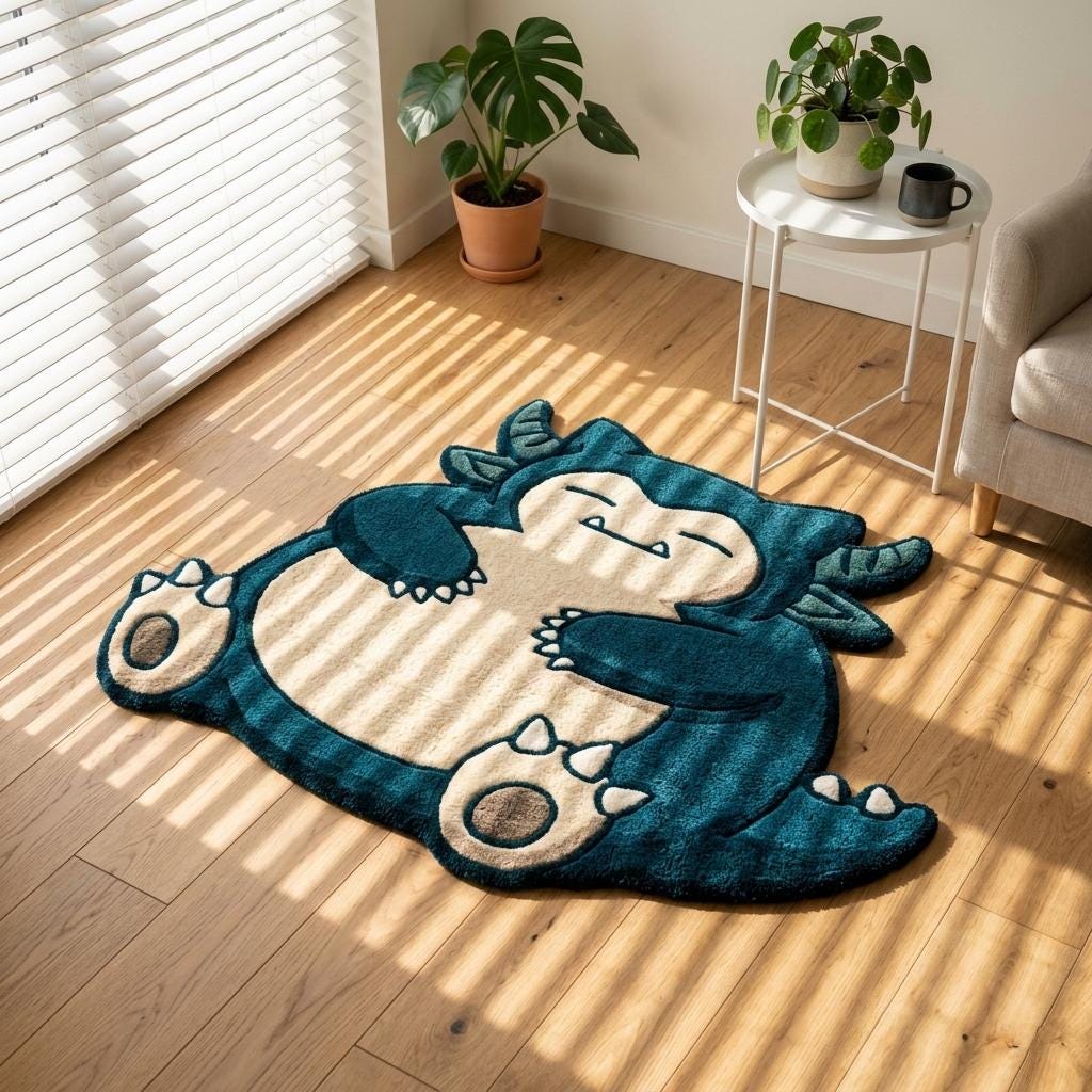 Cute Cartoon Character Rug – Hand Tufted Kids Room Carpet - Etsy