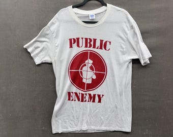 Vintage Public Enemy Tee Mens XL, 90s Hip Hop Rap Band Shirt