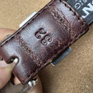 ONYX by Brighton 1998 Belt Brown Leather Golfer Conchos Men's Size 32 11507 image 10