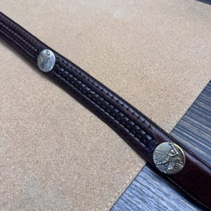 ONYX by Brighton 1998 Belt Brown Leather Golfer Conchos Men's Size 32 11507 image 6