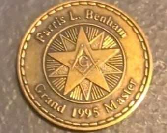 Masonic 1995 Grand Lodge Of Texas Farris L Benham Grand Master Coin