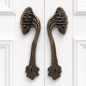 Tree Branch Door Pull Handle | Solid Brass Entry Door Handle | Luxury Door Hardware