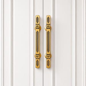 Solid Brass Antique Door Handle Pull (36 cm / 14.17 inches) – Classic Home Accent