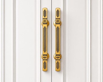 Solid Brass Antique Door Handle Pull (36 cm / 14.17 inches) – Classic Home Accent