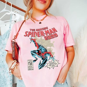 Camiseta Comfort Colors Vintage de los 90 de The Amazing Spider-Man 2099, Camiseta retro de cómics de The Amazing Spiderman, Camiseta de cómics de Spiderman para fans imagen 1