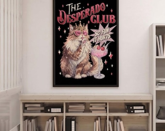 Póster del Club Desperado, Póster de Explorador de Mazmorras, Arte de pared de Carl de Explorador de Mazmorras de Princess Donut, Regalo de libro de ciencia ficción y fantasía
