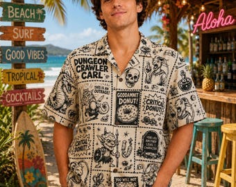 Dungeon Crawler Carl Hawaiian Shirt, Princess Donut Mongo Prepotente Shirt, The Desperado Club LitRPG Tee, Goddamnit Donut Shirt