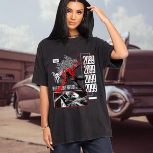 Camiseta Comfort Colors Spider Verse Spiderman 2099, Camiseta Across Spider Verse Spiderman, Camiseta para fans de Spiderman de los cómics, Regalo de Spiderman para él imagen 4