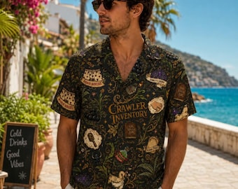Dungeon Crawler Inventory Hawaiian Shirt, Princess Donut Aloha Shirt, The Desperado Club Tee, New Achievement Shirt