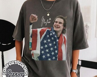 Comfort Colors Jack Hughes USA Hockey T-Shirt, Men Hockey Tee
