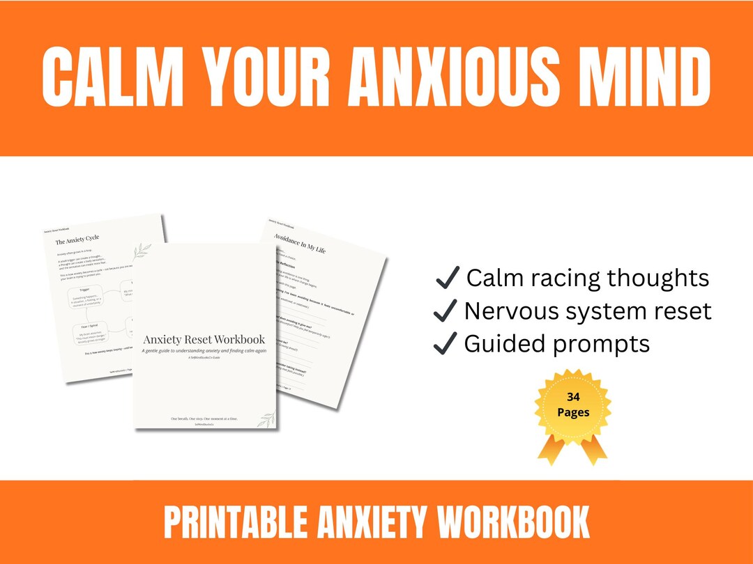 Anxiety Workbook Printable PDF – Stop Overthinking Fast – Therapy ...