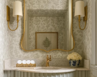 Asymmetrical Wall Mirror - Handmade Irregular Accent Mirror