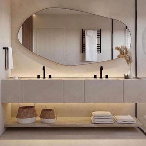 Biga Asymmetrical Irregular Bathroom and Bedroom Wall Mirror
