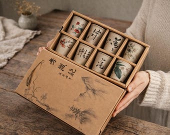 Chinees keramisch theekopje – 45 ml steengoed cadeaubeker