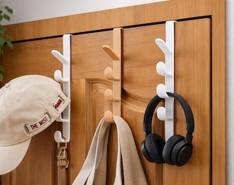 Haakrek boven de deur - ruimtebesparende kastorganizer, tas portemonnee hoed jashouder