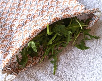Sac à salade - sac à légumes - sac de conservation - sac fraîcheur - lavable et réutilisable