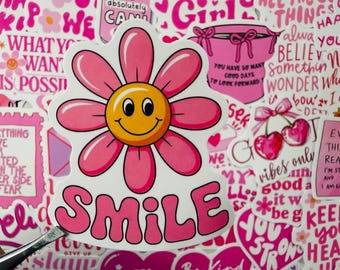 Pink Be Kind Stickers Inspirational Positive Quote Vinyl Decals Motivational Encouragement Decals for Laptop Water Bottle Journal