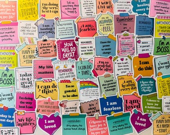 Motivational Affirmation Stickers: Graffiti Vinyl Decals for Laptop, Phone, Water Bottle