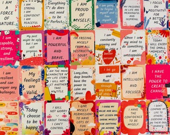 Motivational Affirmation Cards Positive Quote Self Love Inspiration Daily Encouragement Mindfulness Gift for Women & Teens