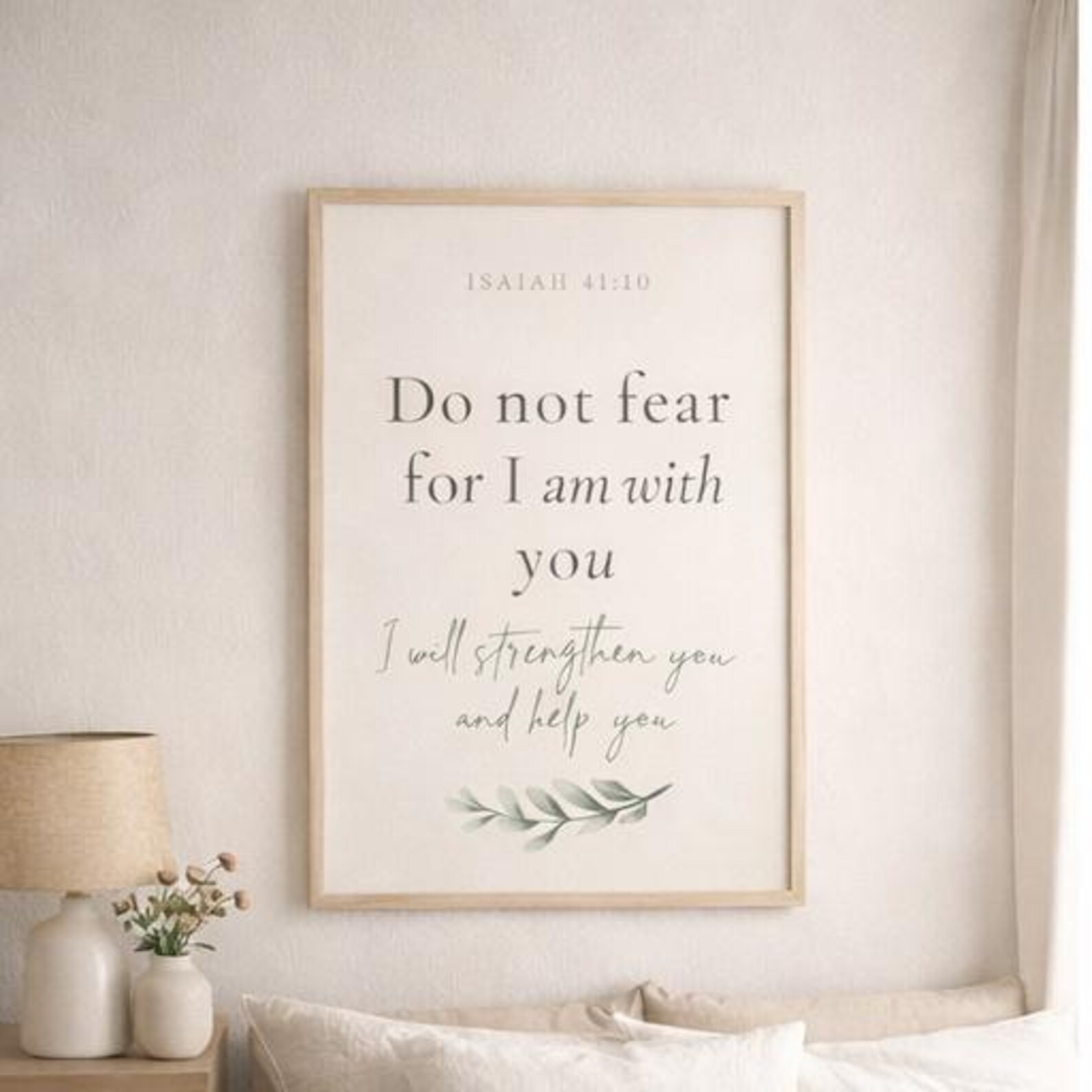 Christian Wall Art Printable, Isaiah 41:10 Scripture Print, Do Not Fear ...