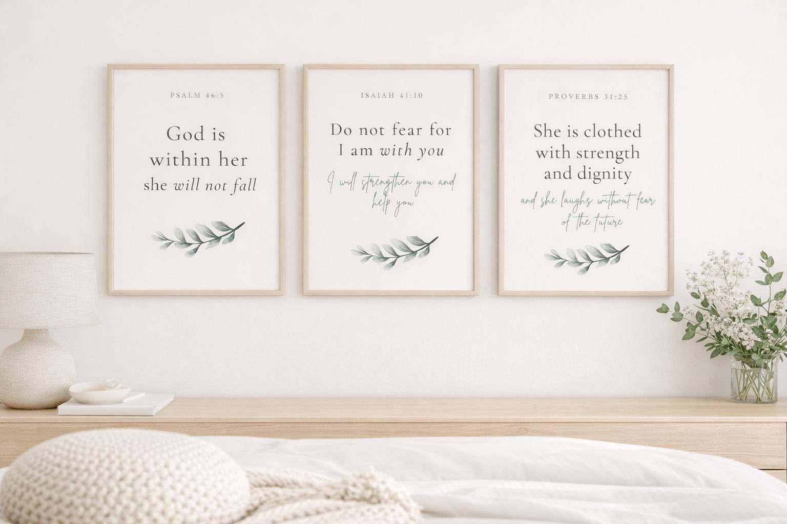 Christian Wall Art Bundle Printable, Bible Verse Wall Art Set, Psalm 46 ...