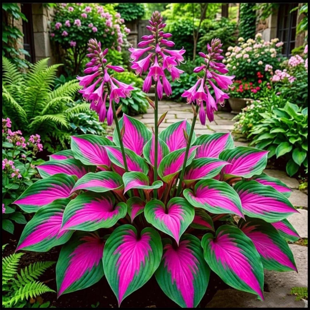 Pretty In Pink Hosta Pink Hosta Seeds, Rare Pink Variegated Shade Plant - Etsy