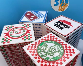 Pizza Stack Deck Box • Turtles love pizza• 100 Double-Sleeved TCG Storage • Generic /Domino’s / Pizza Hut / Antonio’s
