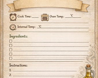 Slow Cooked Oven Recipe Template