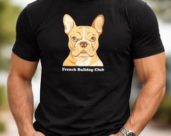 French Bulldog Club Shirt, Frenchie Dog Lover Tee, Cute French Bulldog Shirt, Dog Lover Gift, Frenchie Mom Shirt, Vintage Dog Tee