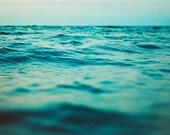 Aqua Ocean Photography, Teal Wall Decor, Blue Photograph, Large Artwork, Water Picture, Lake Photo