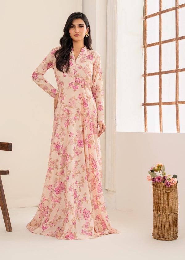 chinese dress ladies Buy Rangavali Ochre Viscose Jacquard Flared Fusion Wear Dress | Western  A-Line Maxi Long Gown for Womens | Dresses for Ladies | 1 Pcs main image 0
