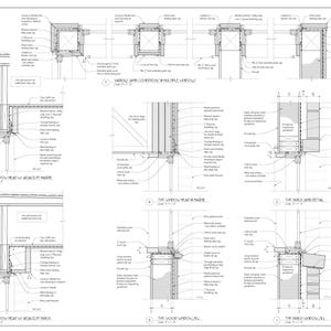 Window Annotation In House Map Mid-century Modern House Plans - Architectural Building Permit Drawing ...