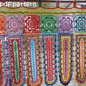 Crochet pattern BOHO CURTAIN &#39;panels&#39; by ATERGcrochet