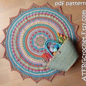 Crochet pattern BOHO RUG Bobbiny cord by ATERGcrochet