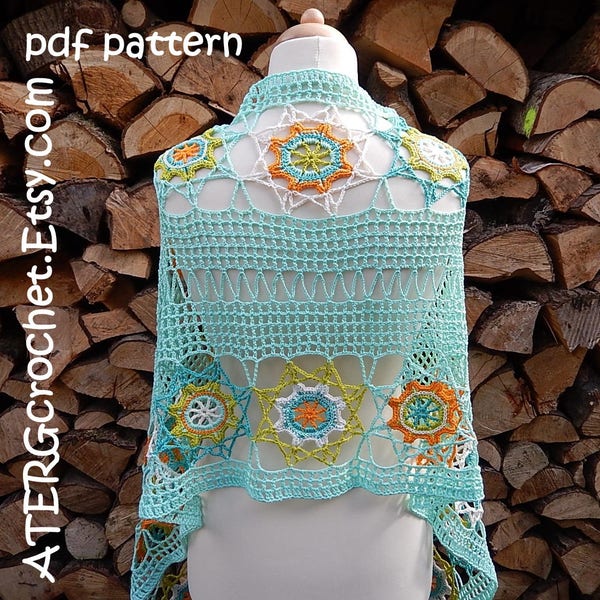 Crochet pattern SUMMER WRAP by ATERGcrochet