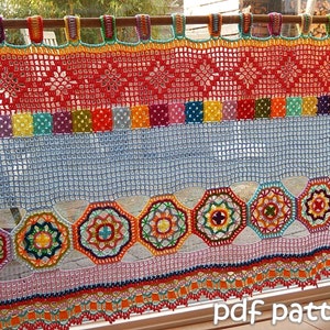 Crochet pattern BOHO CURTAIN/VALANCE by ATERGcrochet image 1