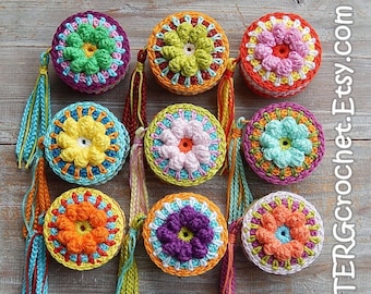 Crochet pattern Tape measure cover 'FLOWER' by ATERGcrochet