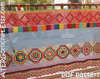 Crochet pattern BOHO CURTAIN/VALANCE by ATERGcrochet