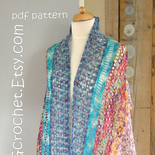 Crochet pattern LACE SHAWL by ATERGcrochet