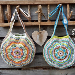 Padrão de crochê para bolsa de flores Boho da ATERGcrochet