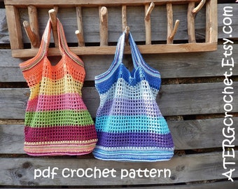Crochet pattern MARKET TOTE BAG by ATERGcrochet